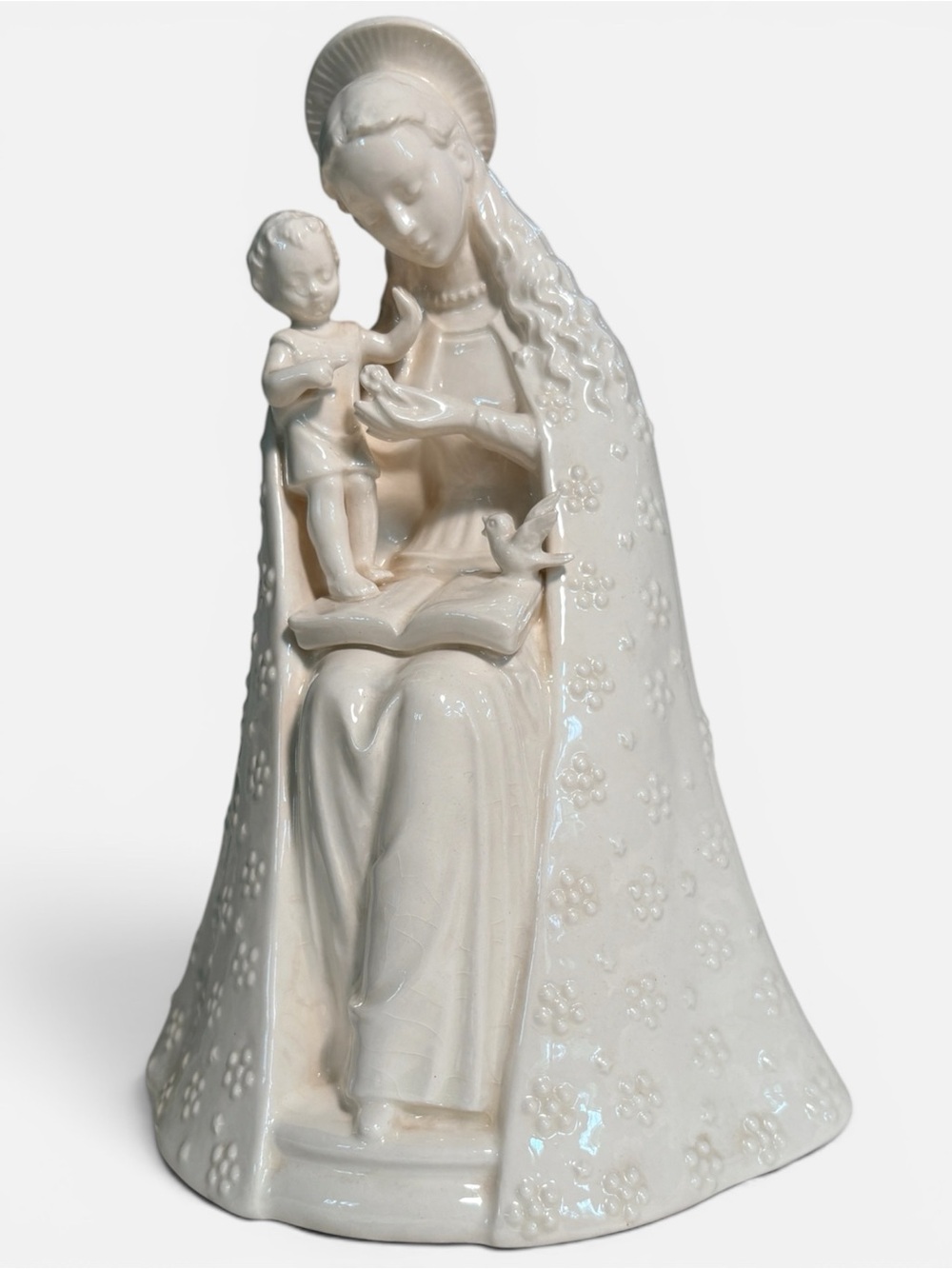 M.I. Hummel Flower Madonna Figurine | Goebel Porcelain | Madonna & Child - Picture 3 of 17